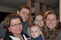 Vovó Patrícia com a Luiza, Dani e Dudu e a Ana, em Curitiba - PR